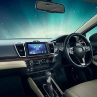 Image of Honda City 5th Gen Sophisticated Highquality Dashboard with Real Stitch Soft Pad Glossy Dark Wood Garnish Sophisticated Highquality Dashboard with Real Stitch Soft Pad Glossy Dark Wood Garnish